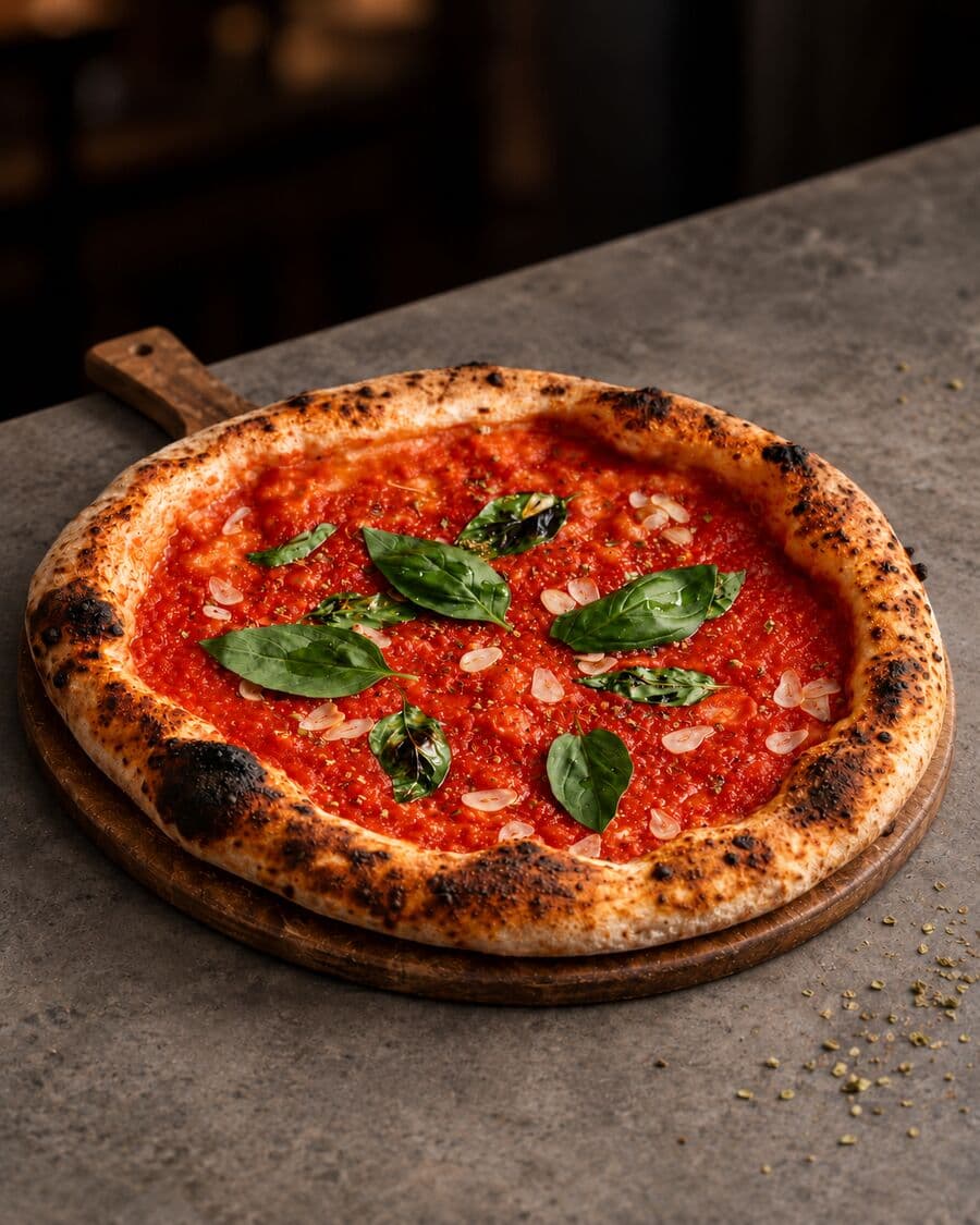 Marinara, neapolitanische Pizza.